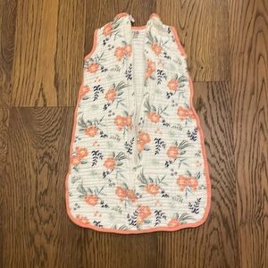 Muslin cotton sleep sack 3-6mo bottom zip EUC